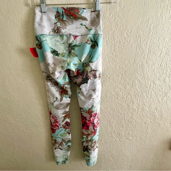 Colorado Threads TEAL FLORAL YOGA PANTS - Picture 4 of 4
